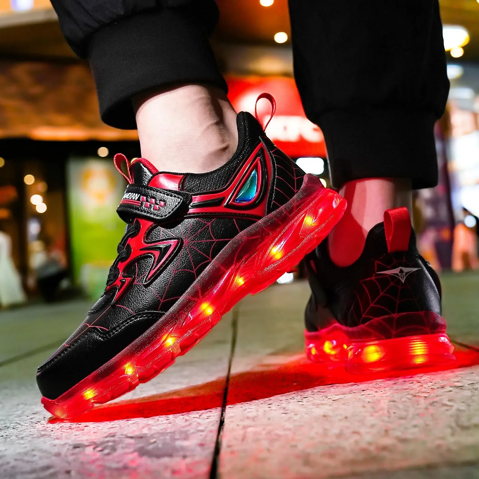 LED Кросівки YUNICUS для хлопчиків та дівчаток з USB підсвічуванням, фото №8