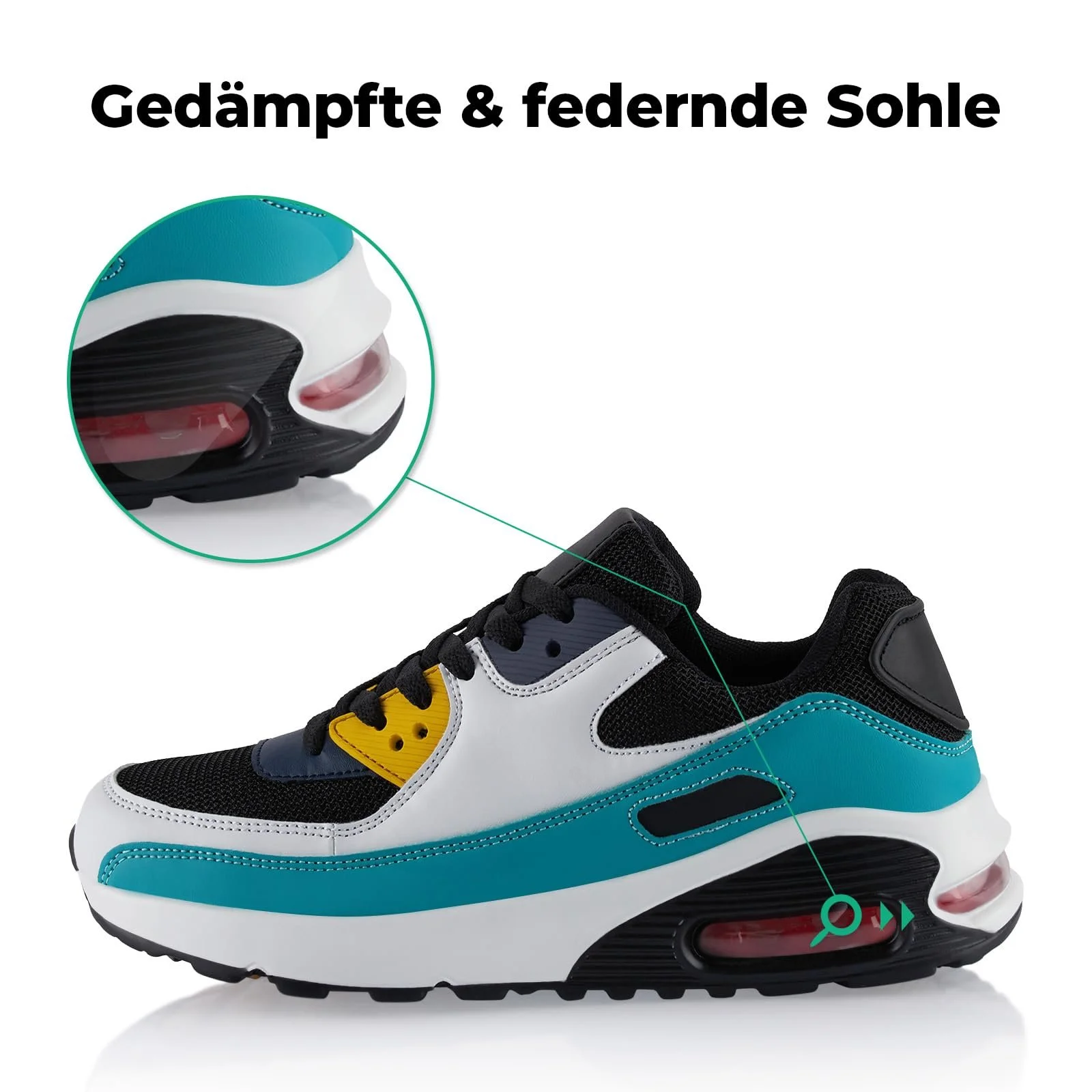 Кросівки Fusskleidung Унісекс Амортизовані спортивні Легкі бігові, фото №2