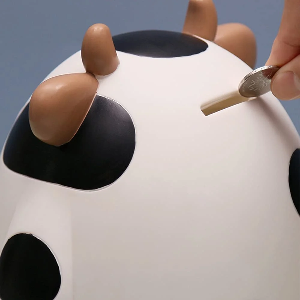 Скарбничка-лічильник у формі корови велика 17,5 x 17,5 см, фото №4