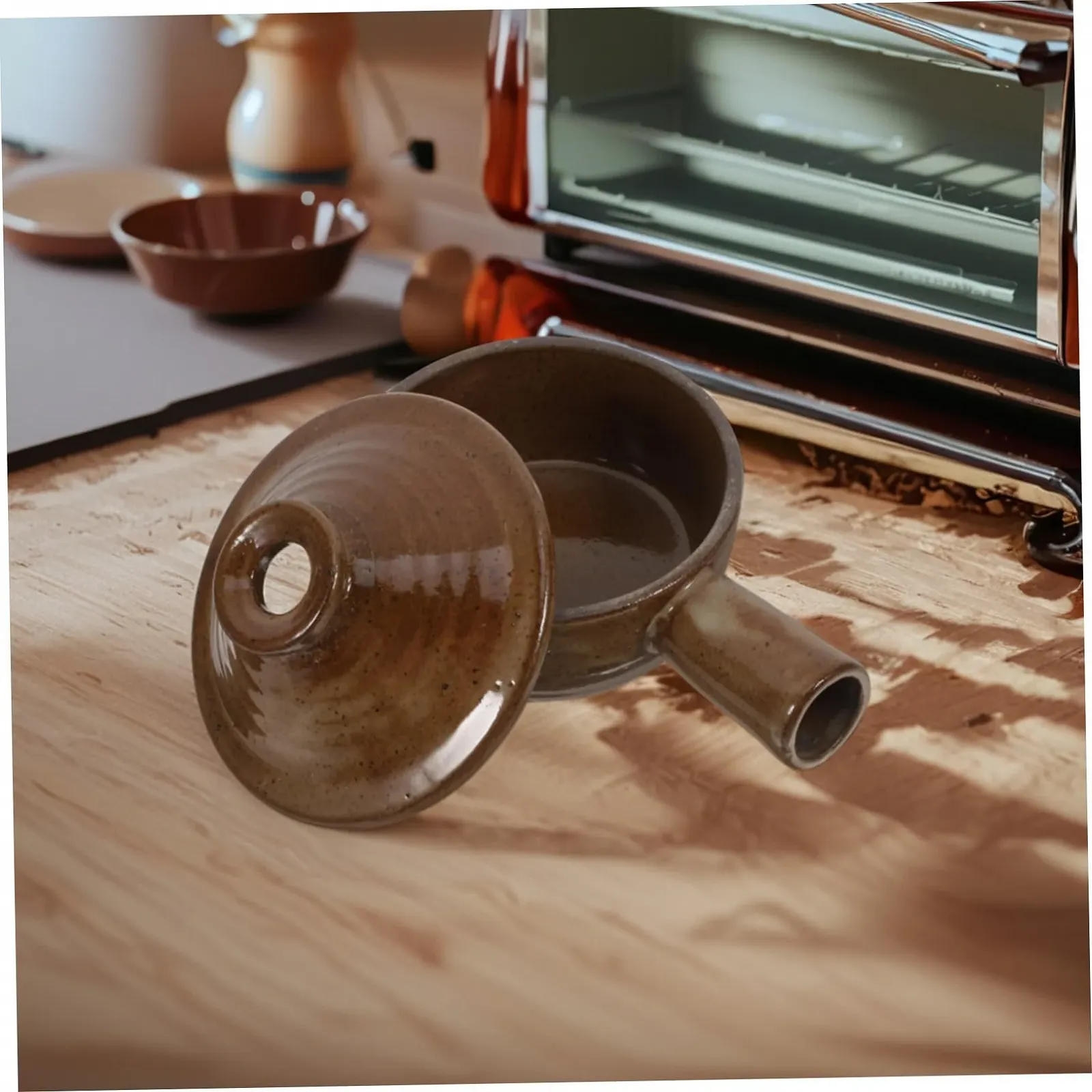 Ківш-кесероль з кришкою антипригарний жаростійкий для супу та рису, фото №4