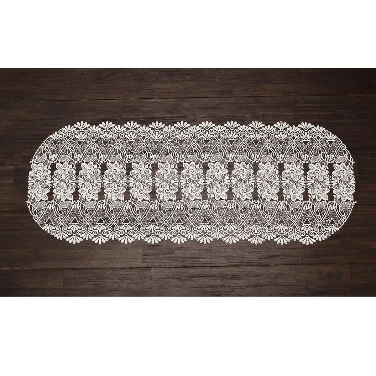 Доріжка на стіл collection.MT Aurora Vogtländische Spitze Floral Air Lace 96 x 40 см Натуральна, фото №2 Доріжка на стіл collection.MT Aurora Vogtländische Spitze Floral Air Lace 96 x 40 см Натуральна, фото №2