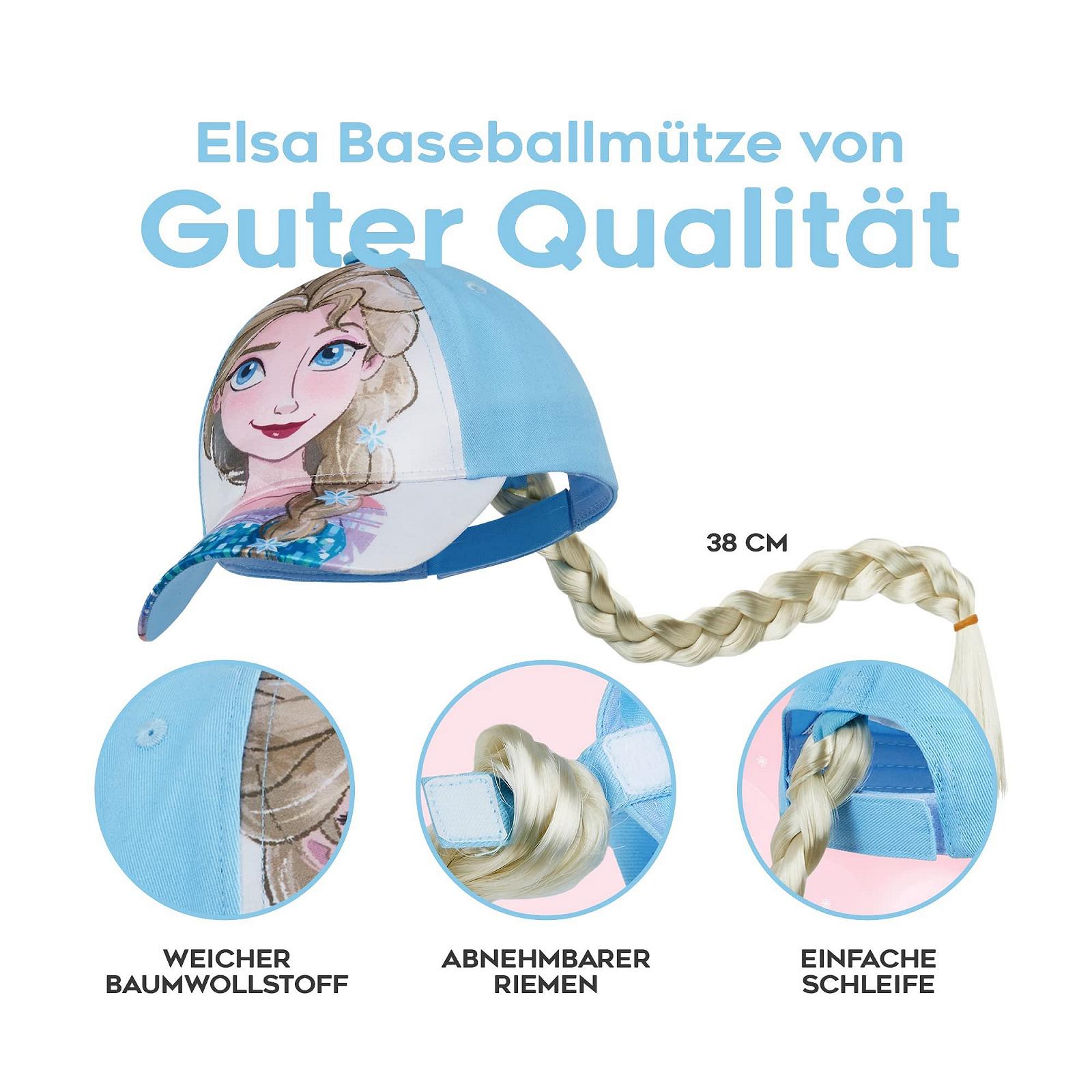 Бейсболка Disney Princess Collection для дівчаток One Size зі знімною косою, фото №3