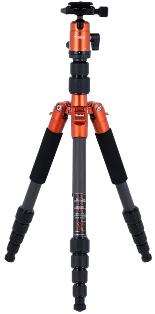 Штатив Rollei Compact Traveler алюмінієвий Оранжевий (20934), фото №2 Штатив Rollei Compact Traveler алюмінієвий Оранжевий (20934), фото №2