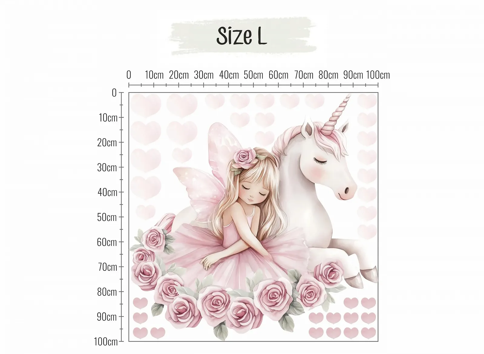 Наклейка на стіну osomhome Unicorn + Ballerina L, фото №7