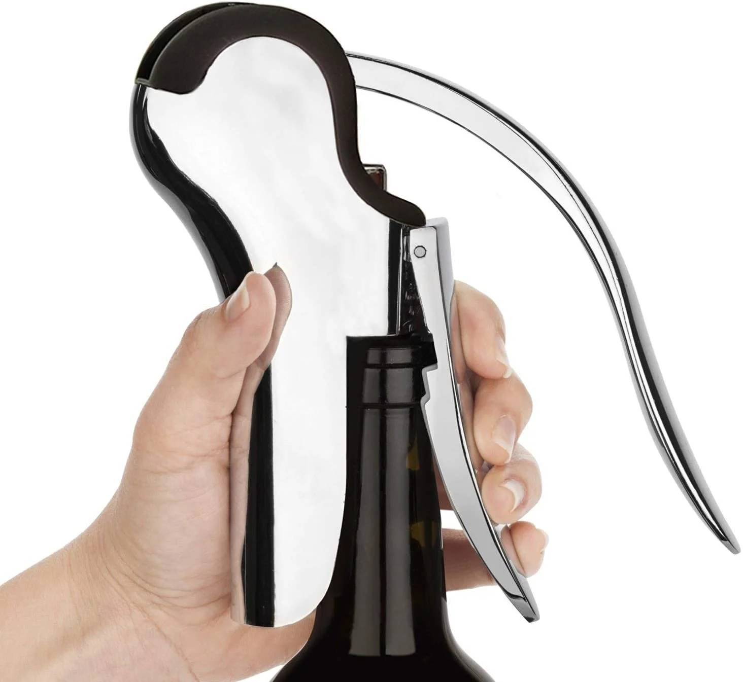 Штопор KAYCROWN Вертикальный рычаг из нержавеющей стали со встроенным резаком фольги, фото №3 Штопор KAYCROWN Вертикальный рычаг из нержавеющей стали со встроенным резаком фольги, фото №3