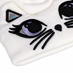 Мила тепла в'язана шапка з котячими вушками Зимова synthetic.ua - Фото 1