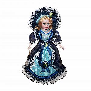 Фигурки Harilla Miniature Porcelain Woman Ceramic Doll 40см Dark Blue - Фото 1