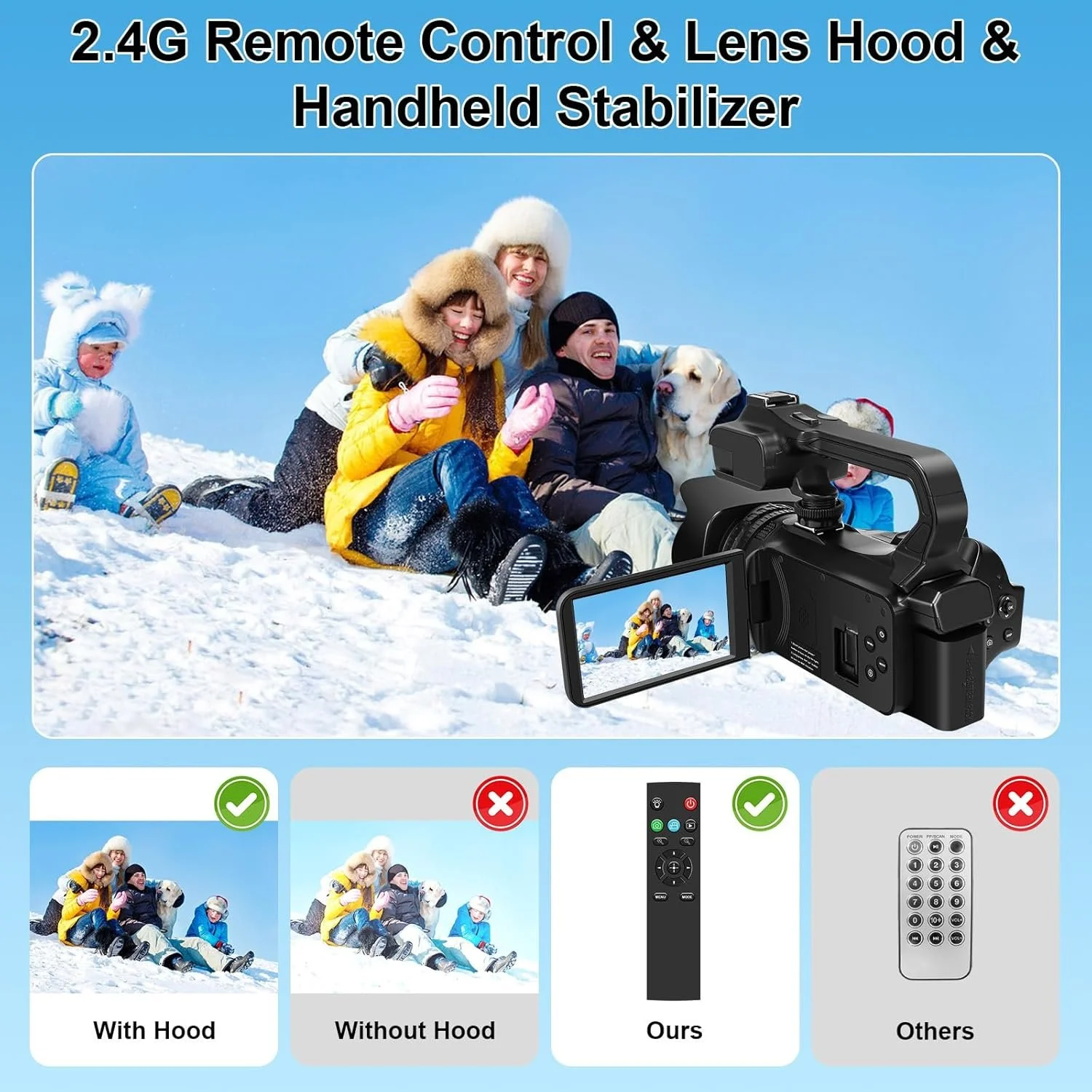 Цифрова відеокамера Vetek NPX108 / 64Мп / 8К / 120fps / 18Х зум / Чорна, фото №7 Цифрова відеокамера Vetek NPX108 / 64Мп / 8К / 120fps / 18Х зум / Чорна, фото №7