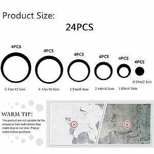 Наклейки на стіну дзеркальні Crystal Circle 3D 24 шт. Сріблястий synthetic.ua - Фото 1