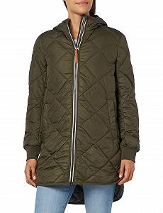 Пальто стьобане camel active Довге стьобане жіноче з ромбовидним стьобанням - Фото 1