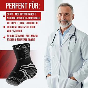 Бандаж на гомілковостопний суглоб NEUMANN® Компресійний, екстратонкий, ортопедичний, розмір S synthetic.ua - Фото 1