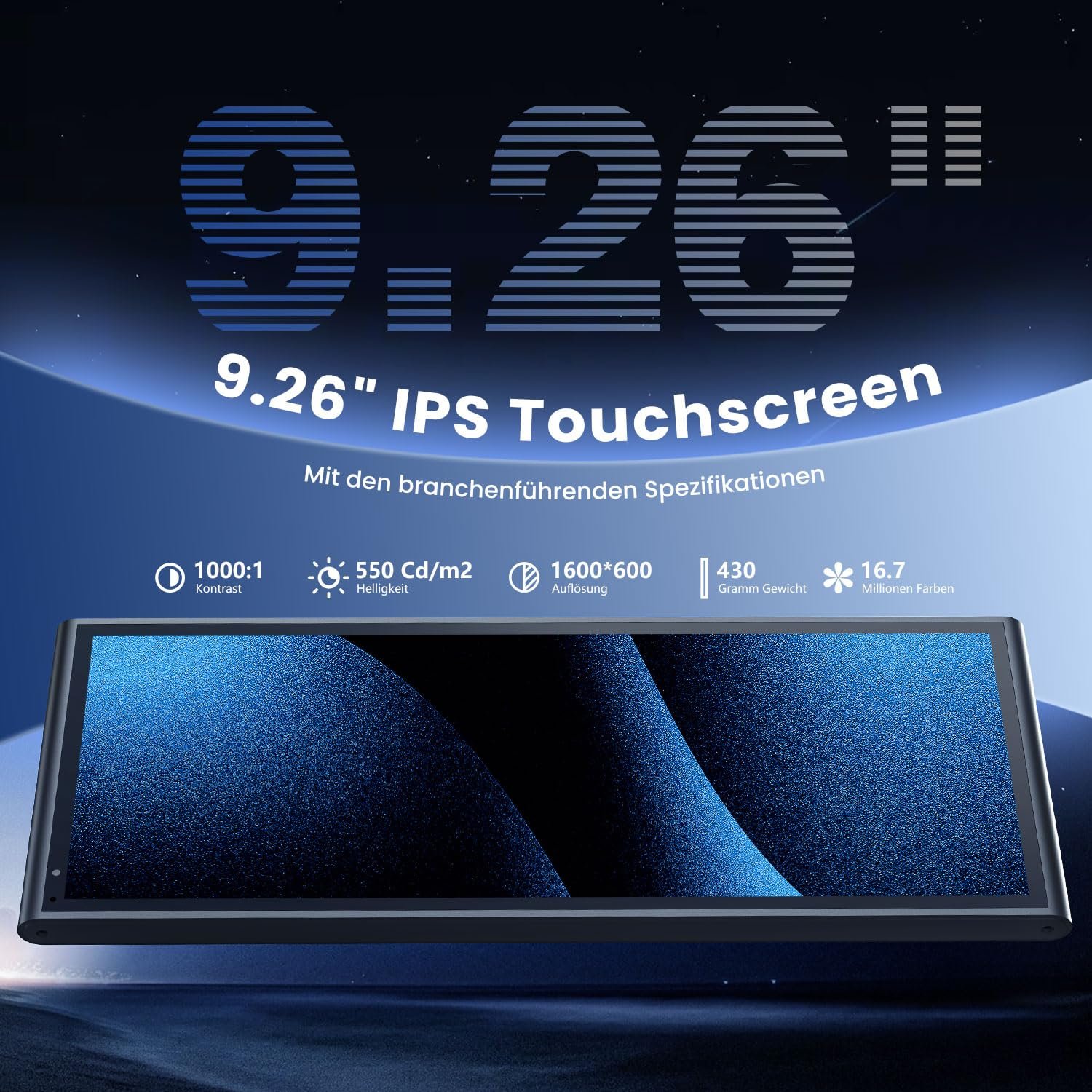 Дисплей Krunia 9.26" Wireless Portable CarPlay для Apple CarPlay & Android Car, обновления OTA, камера заднего вида, Mirror Link, Bluetooth 5.0, голосовое управление, GPS навигация, FM, фото №4