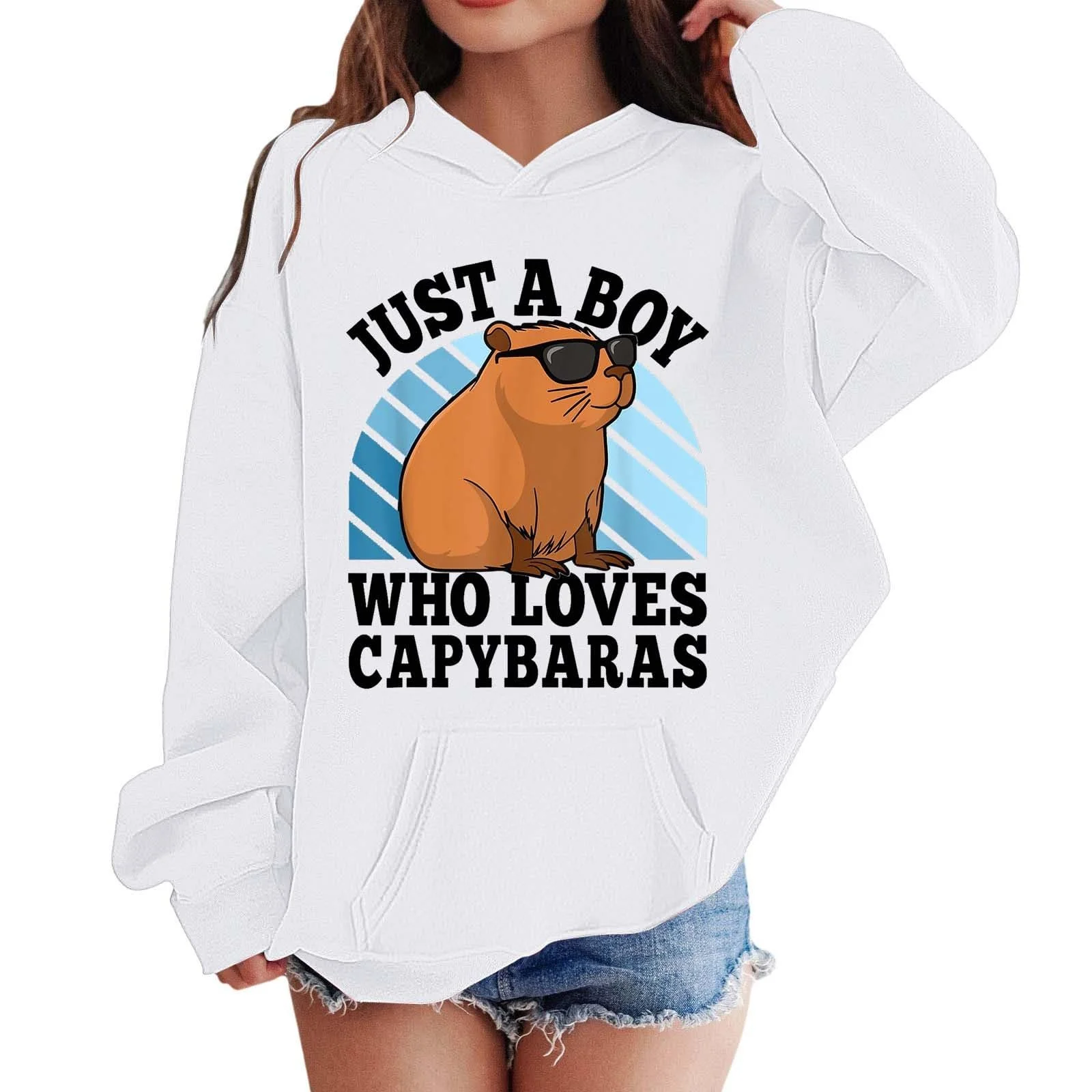 Худи для девочки Bedruckt длинный рукав с капюшоном и карманом, фото №2