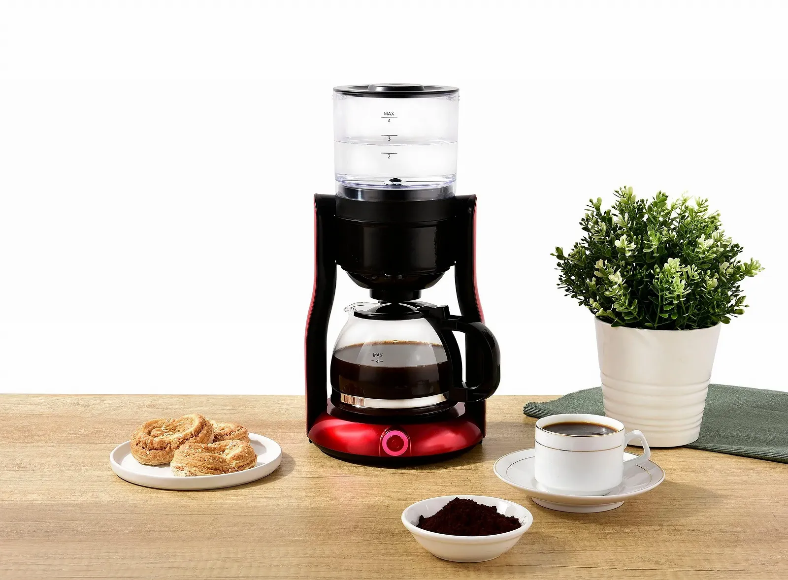 Кофеварка Team Kalorik TKG CM 2000 RD 0.5 л Постоянный фильтр, фото №4