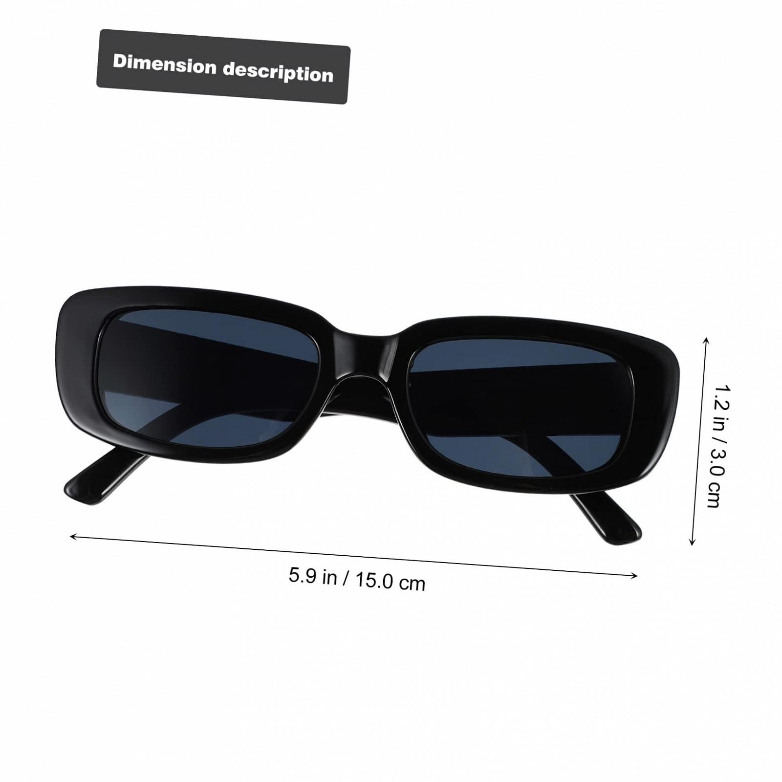 Солнцезащитные очки Квадратные Универсальные черные (3 шт. в упаковке), фото №3