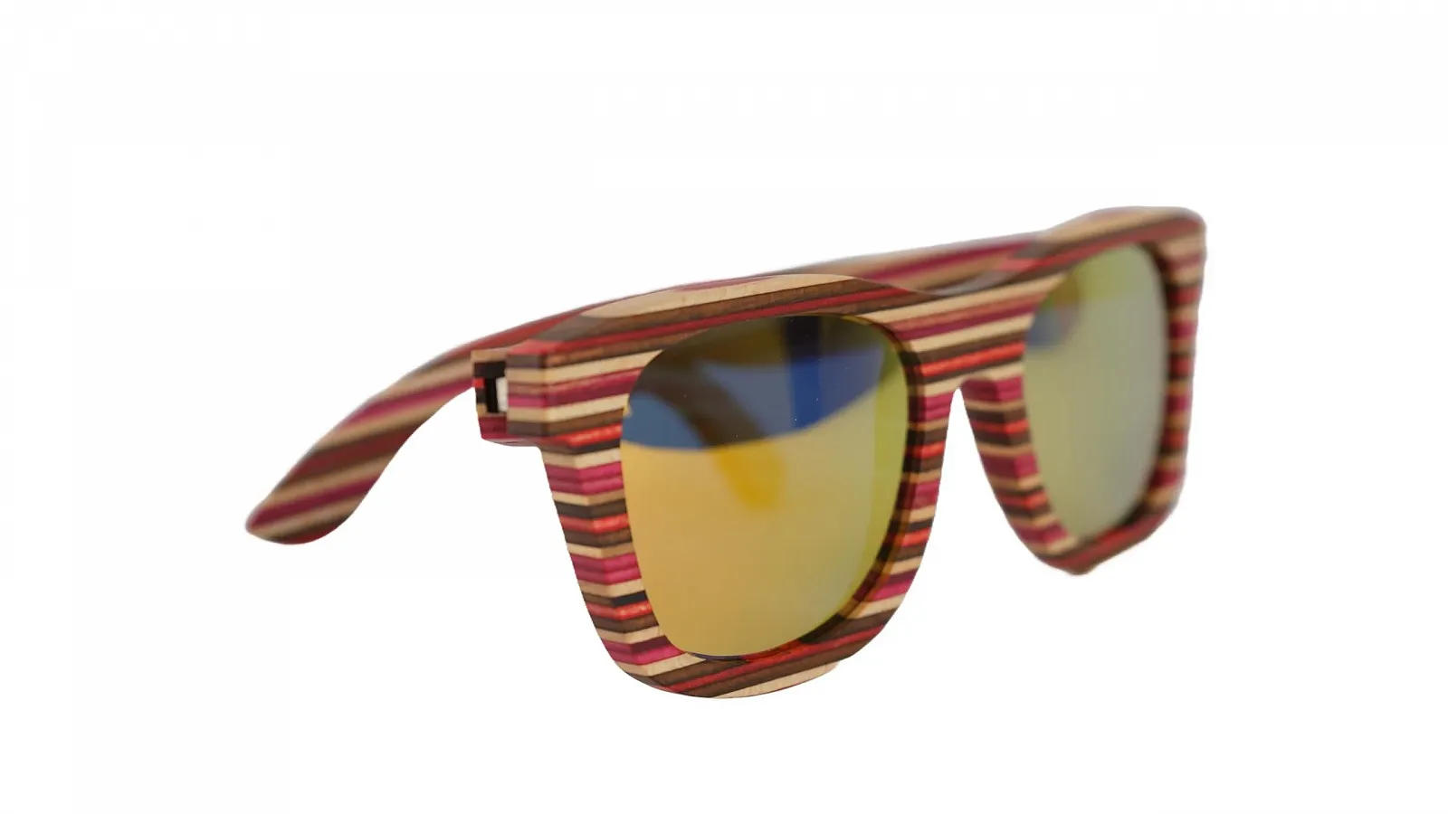 Женские деревянные очки Rizes, красные, фото №1