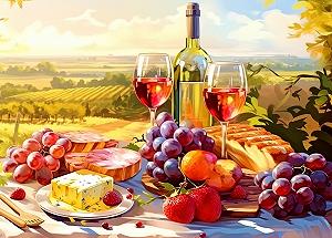 Пазли Bullglesup Picnic 1000 елементів з постером 70 x 50 см - Фото 1