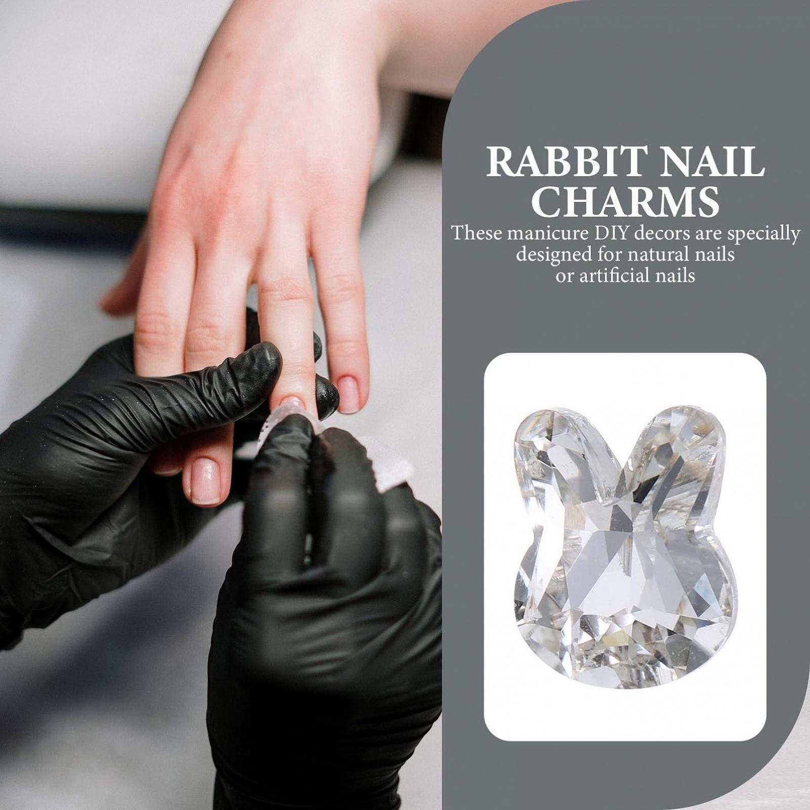 Стразы для ногтей Кролик FRCOLOR 100 шт Серебряный Жемчуг Кристалл Лунный свет, фото №3