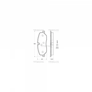 Комплект тормозных колодок дискового тормоза TRISCAN 8110 17025 LAND ROVER передний мост - Фото 1