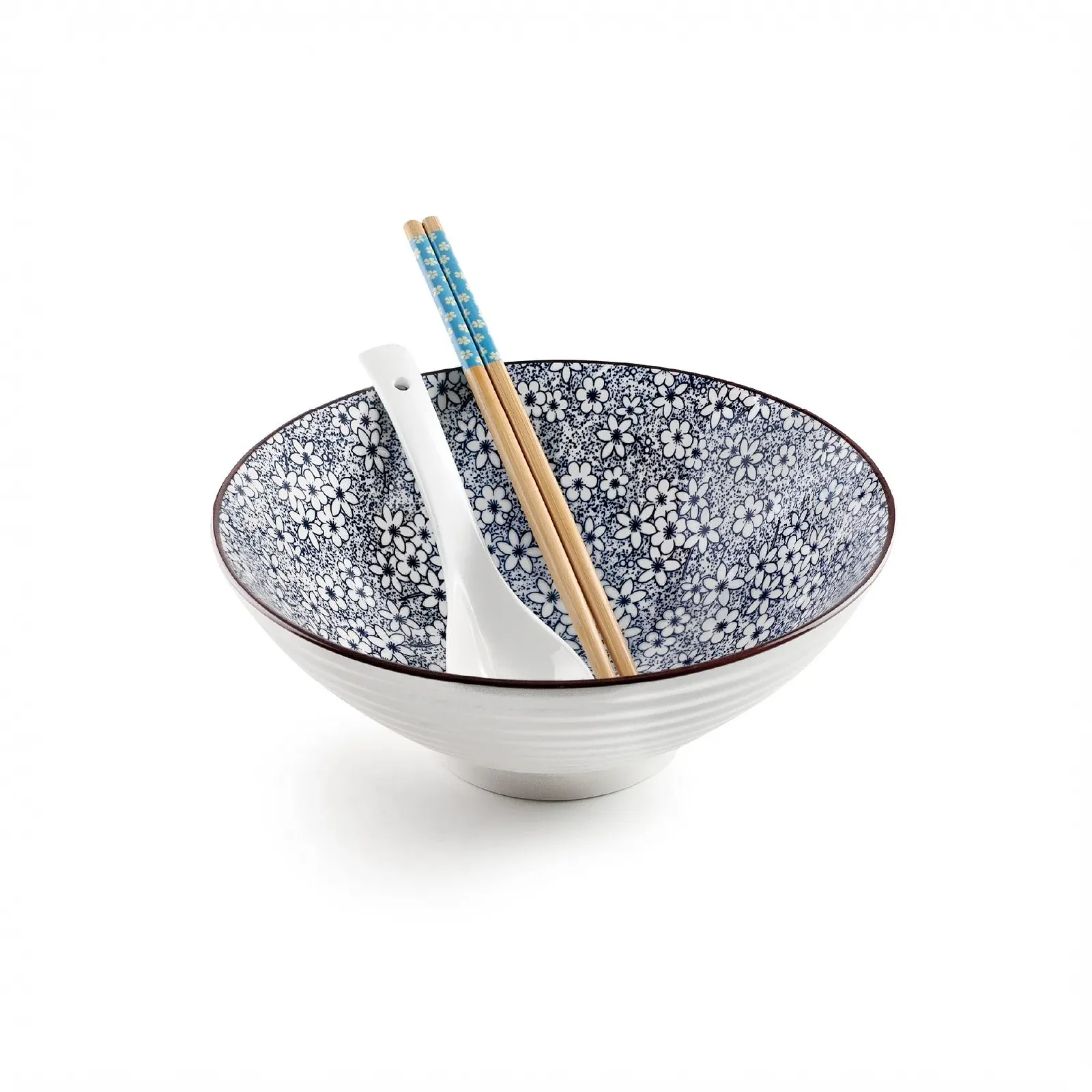 Миска IBILI Sapporo + Ложка + 2 Палочки Набор Фарфор, фото №1