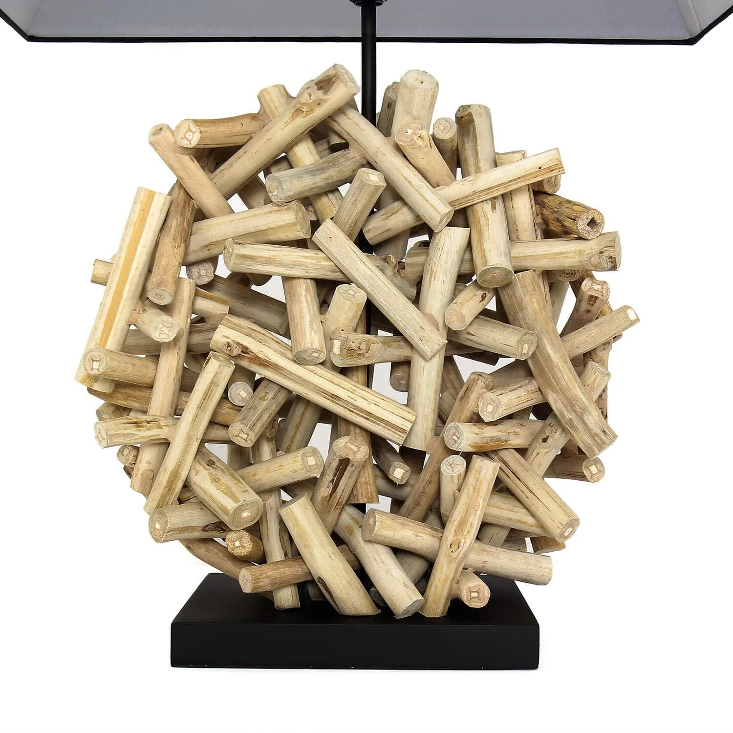 Настільна лампа Licht-Erlebnisse Fabric Driftwood E27 68 см, фото №3