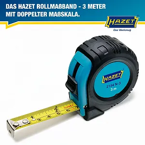 Рулетка HAZET 2154N-3 3000 мм - Різнобарвна synthetic.ua - Фото 1