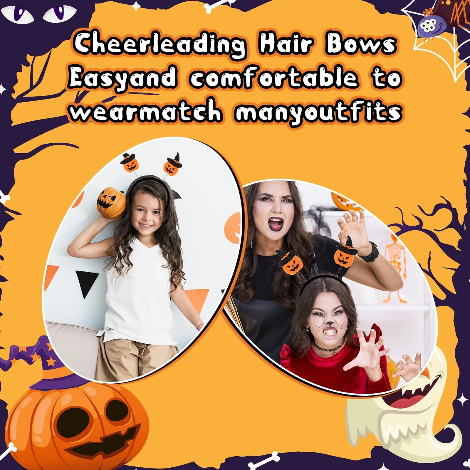 Обруч Гарбуз Sibba Аксесуари для волосся для вечірки на Хелловін, фото №7 Обруч Гарбуз Sibba Аксесуари для волосся для вечірки на Хелловін, фото №7