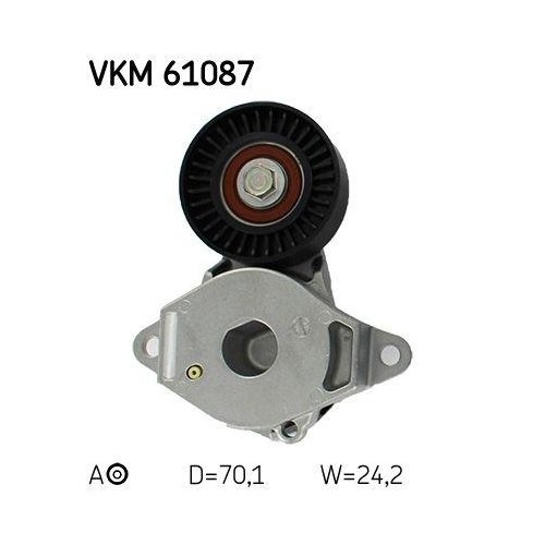 Натяжитель поликлинового ремня SKF VKM 61087 для DAIHATSU, TOYOTA, TOYOTA (FAW), фото №2