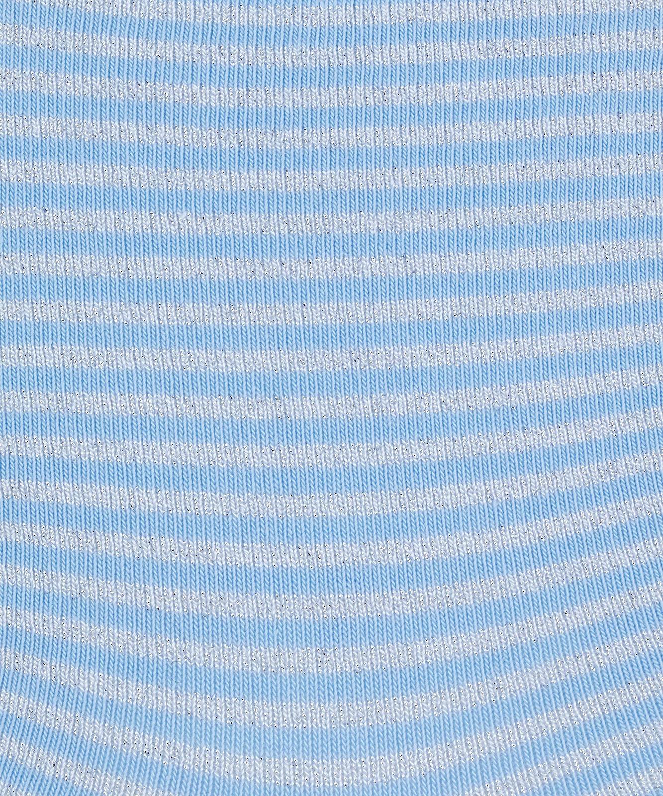 Женские носки Burlington Ladywell Ringlet Хлопок Черный Белый Полосатый Блестящий Голубой (Blue Haze 6291) Размер 36-41, фото №4