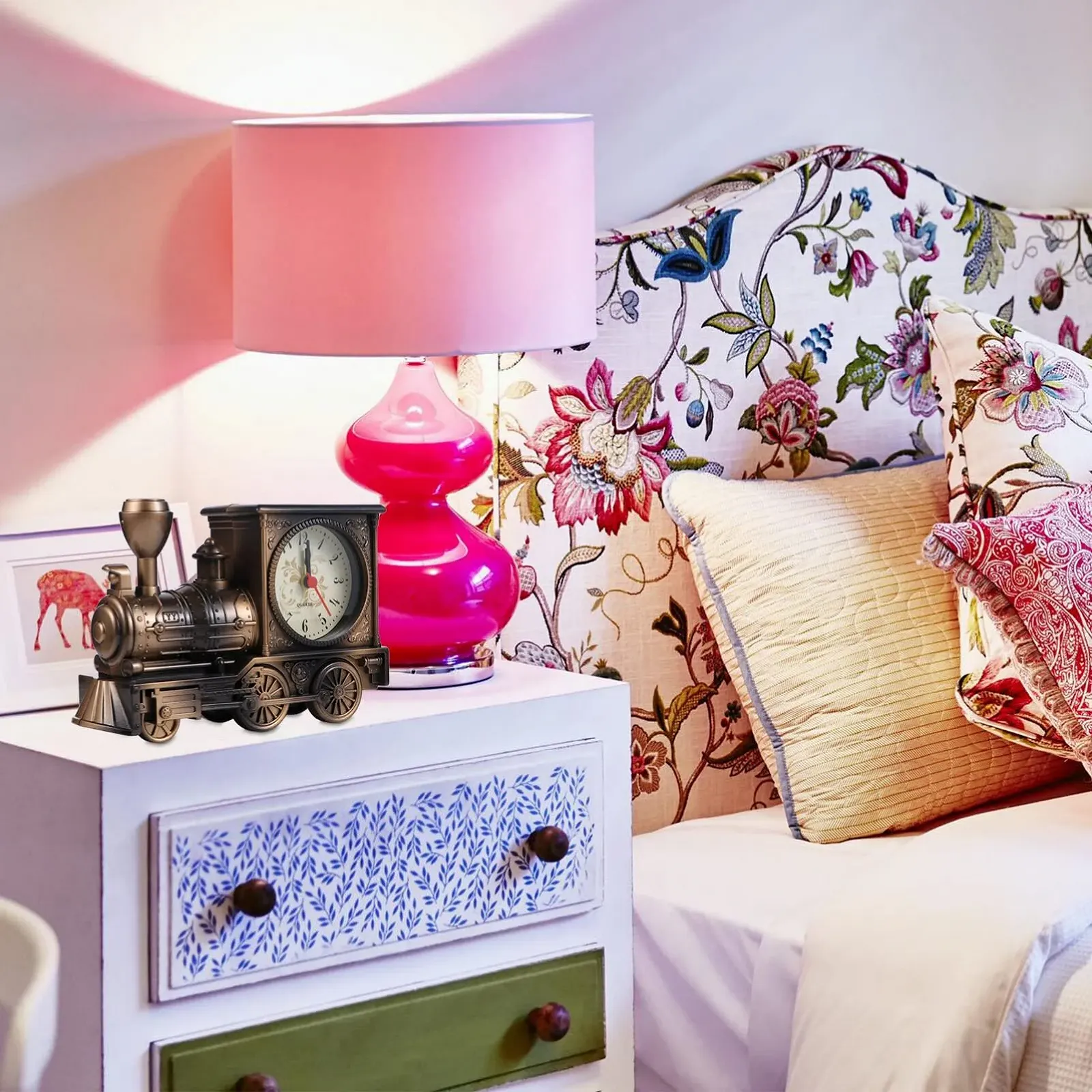 Будильник Настільний у стилі ретро потяга VOSAREA Пластиковий Паровоз, фото №6 Будильник Настільний у стилі ретро потяга VOSAREA Пластиковий Паровоз, фото №6