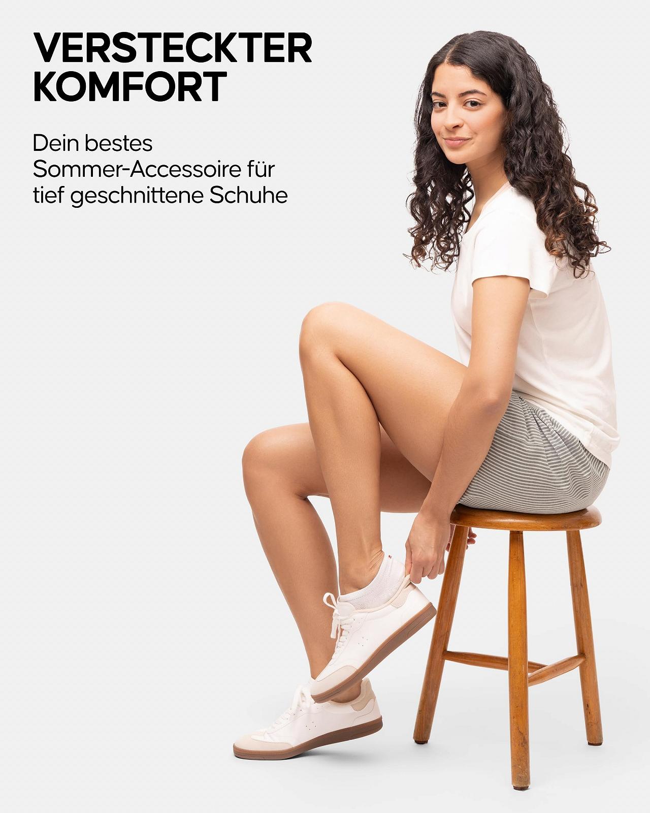 Носки DANISH ENDURANCE Бамбуковые, Невидимые, Спортивные, Короткие, Бамбуковые носки-следки, Антискользящие, Унисекс, для Мужчин и Женщин, фото №6