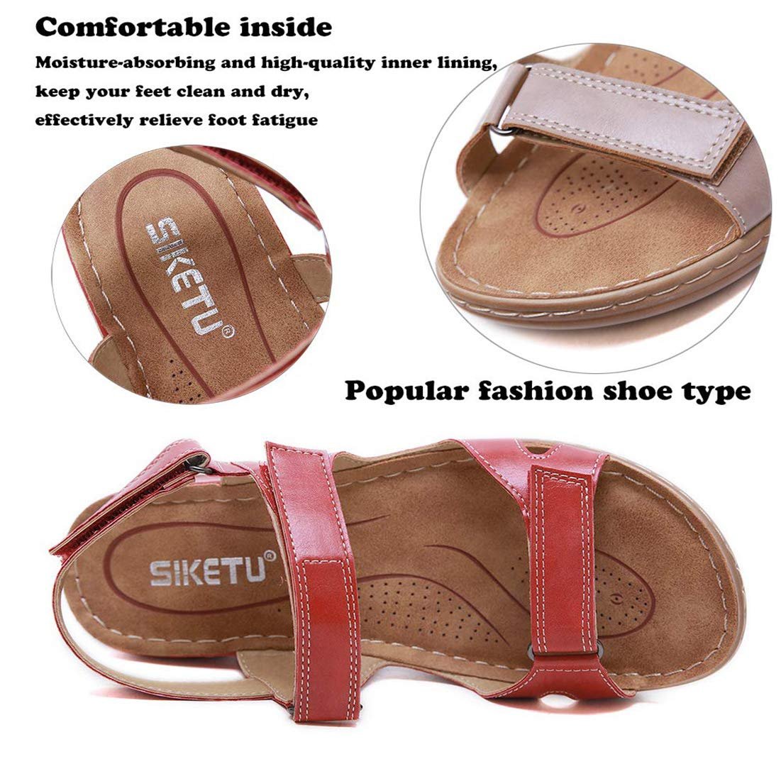 Жіночі сандалі CrEev Плоскі з відкритим носком, фото №3