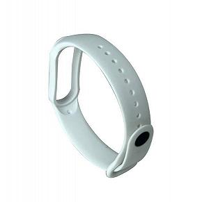 Ремешок силиконовый для Xiaomi Mi Band 5 2 белый - Фото 1