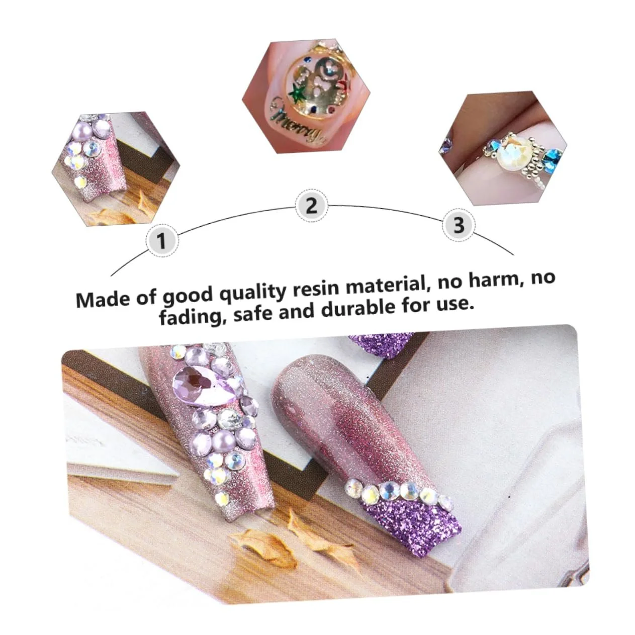 Прикраса для нігтів FOMIYES Стрази, фото №6