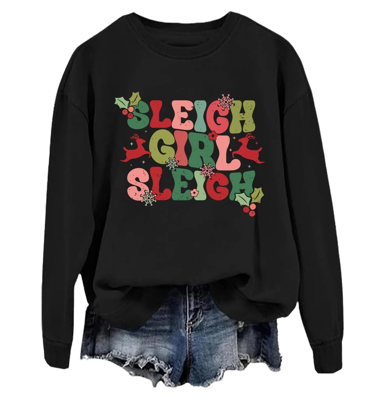 Свитшот Девушка на санках, фото №1