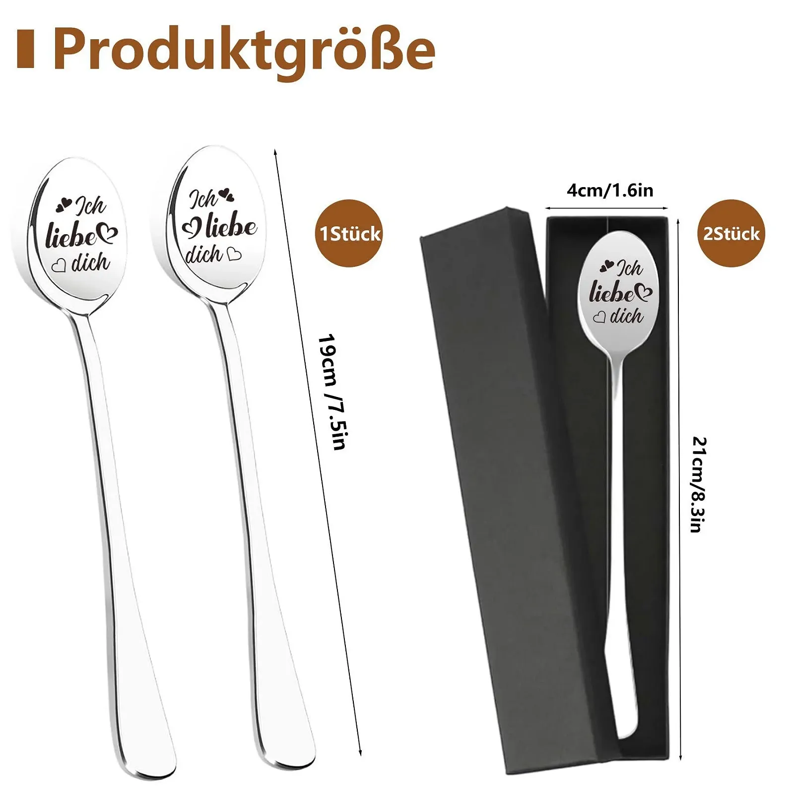 Ложка I Love You, Сріблястий, фото №6