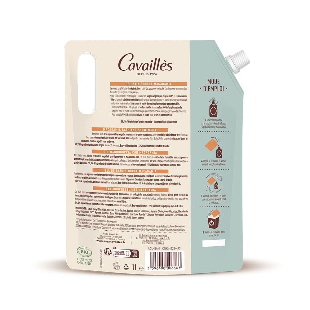 Гель для душу та ванни Rogé Cavaillès Macadamia для сухої шкіри Еко-рефіл 1 л, фото №2 Гель для душу та ванни Rogé Cavaillès Macadamia для сухої шкіри Еко-рефіл 1 л, фото №2