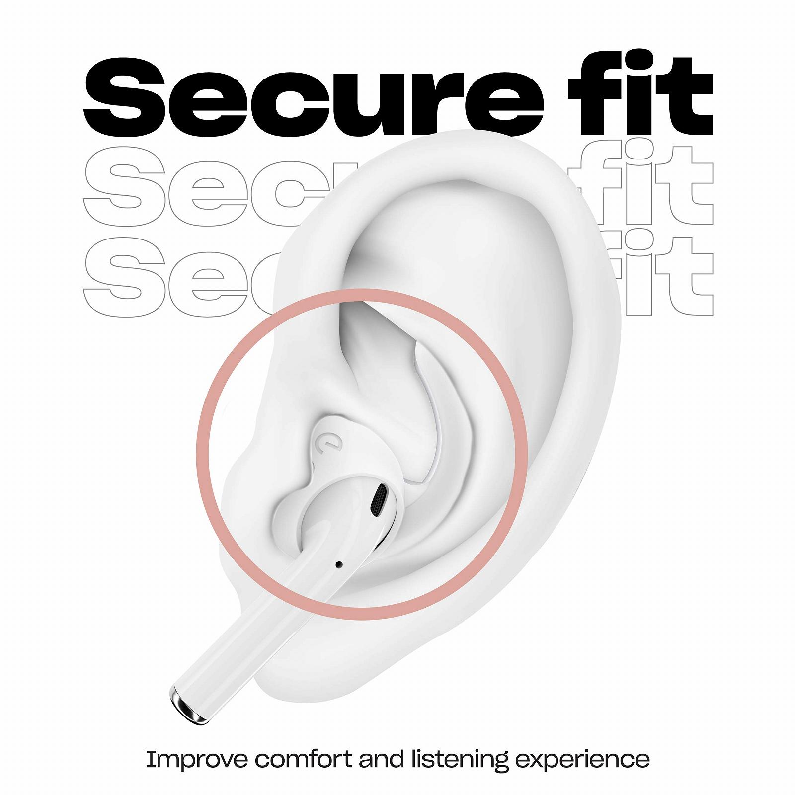 Вкладыши Keybudz EarBuddyz Ultra силиконовые вставки для Apple AirPods, EarPods белые, фото №4