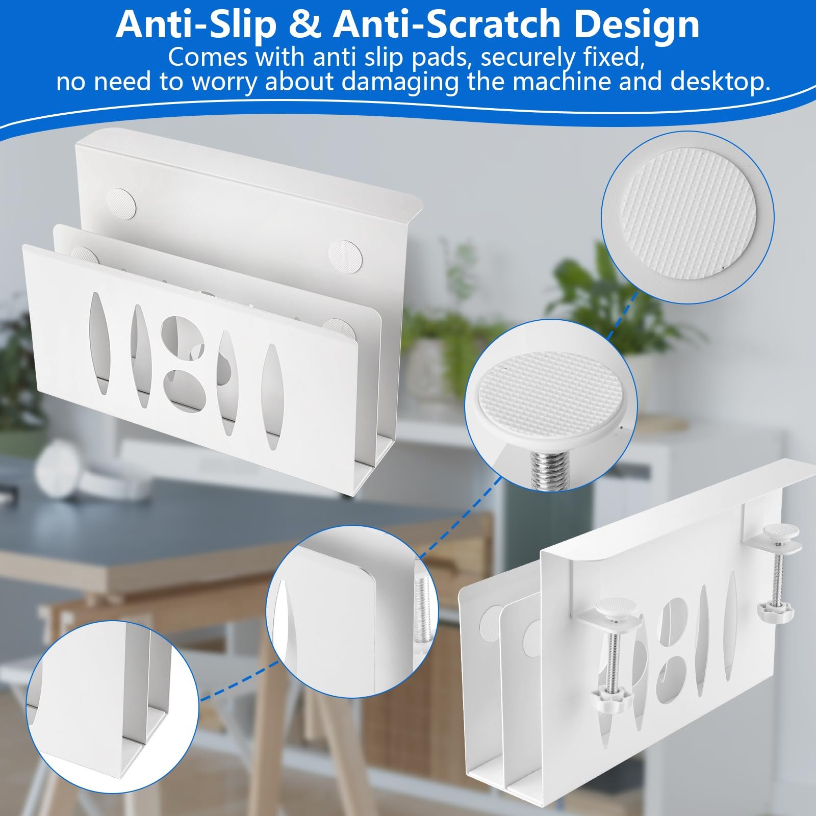 Подставка для ноутбука Side Stand, стальная, двухслойная, черная, фото №3