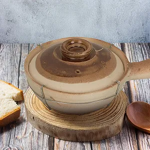 Кастрюля Amosfun керамическая с толстой ручкой термостойкая для риса и тушения synthetic.ua - Фото 1