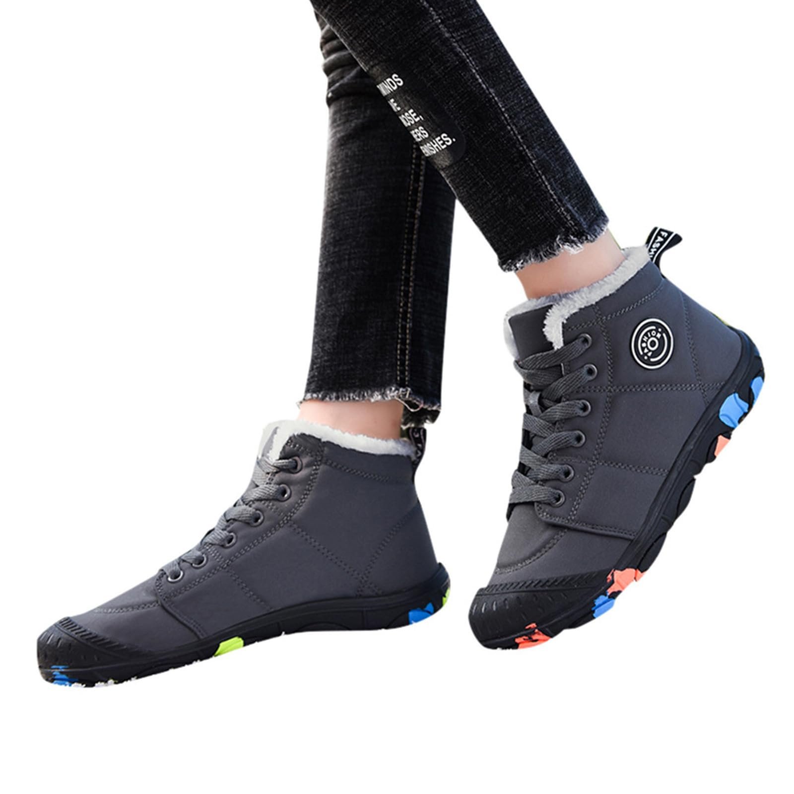 Ботинки Barefoot Shoes Generisch зимние, унисекс, детские/взрослые, водонепроницаемые, нескользящие, серые, фото №2