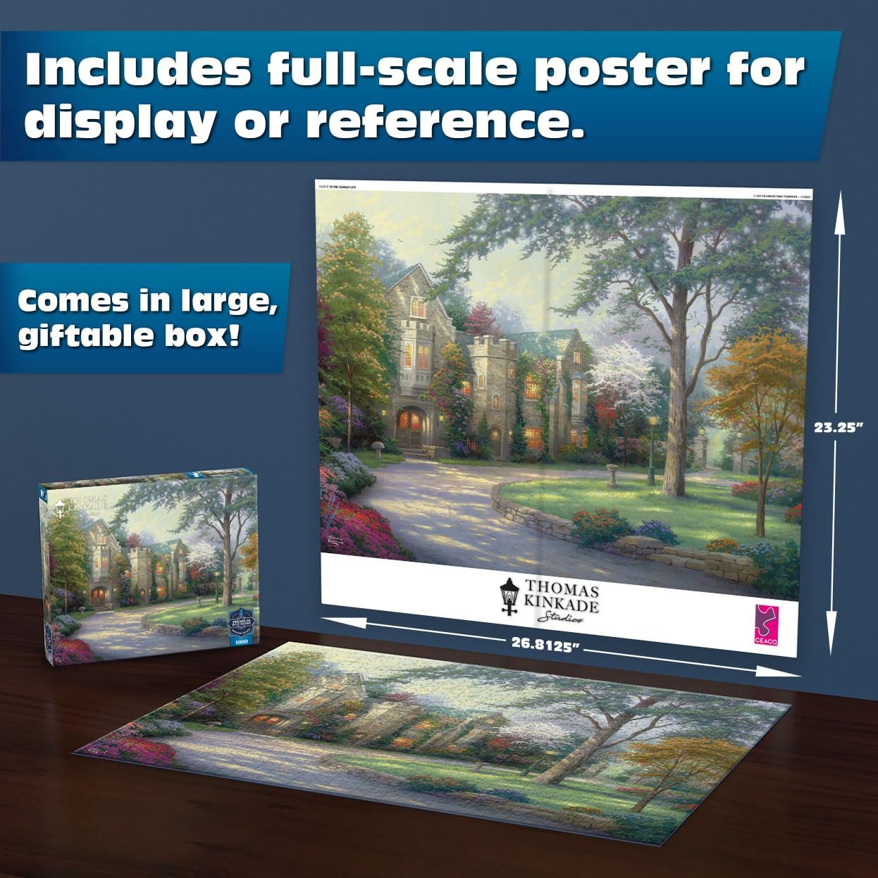 Пазл Ceaco Sapphire Select Thomas Kinkade Beyond Summer Gate 1000 элементов, фото №2