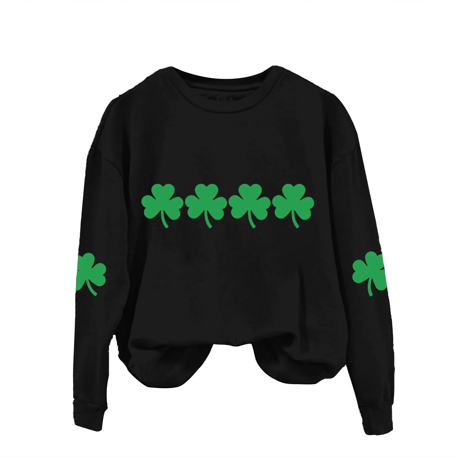 Свитшот HUIFUAO День Святого Патрика Женский Зеленый Клевер, фото №2 Свитшот HUIFUAO День Святого Патрика Женский Зеленый Клевер, фото №2