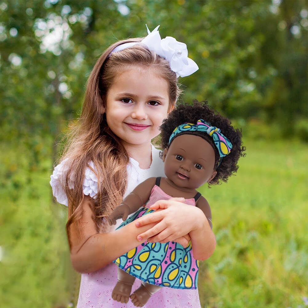 Лялька Африканська URFEDA для дітей Чорна лялька з волоссям, 30 см, Реалістична силіконова, фото №5 Лялька Африканська URFEDA для дітей Чорна лялька з волоссям, 30 см, Реалістична силіконова, фото №5