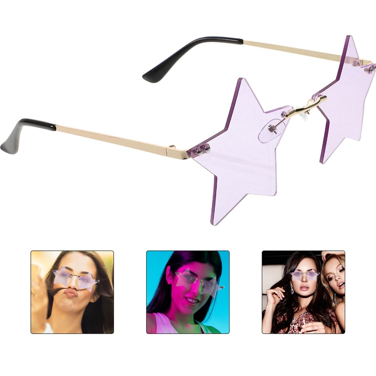 Сонцезахисні окуляри Пентаграма WOFASHPURET для костюмів, реквізит для вечірок для жінок, фото №9