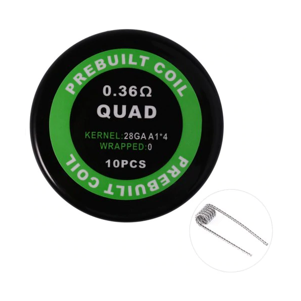 Набор спиралей для Бака PREBUILT Coil Quad Kanthal 0.36 ohm, фото №1