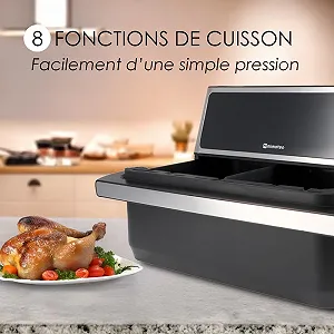 Мультипіч M mimotec Double Air Fryer Touch 11 л (5.5+5.5 л) 2850 Вт synthetic.ua - Фото 1