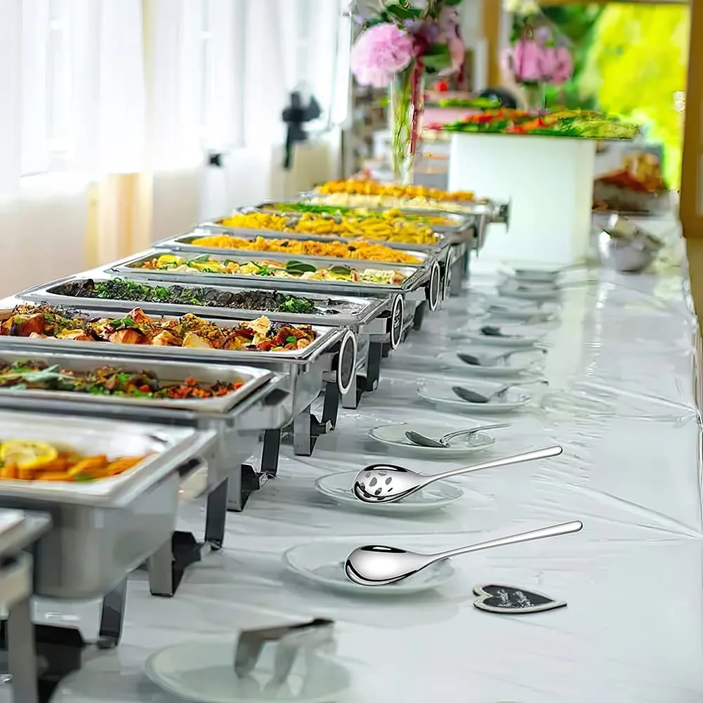 Ложка з прорізами YFWOOD, 23.6 см, нержавіюча сталь, набір 6 штук, фото №5