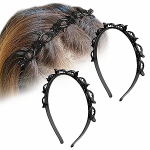 Обруч для волосся з кліпсами, 2 шт - Фото 1