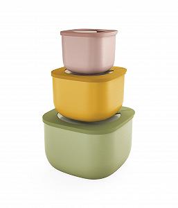 Набір контейнерів Guzzini Kitchen Active Design Store & More Organic 3 шт. 750/1550/2800 см³ Різнокольоровий - Фото 1